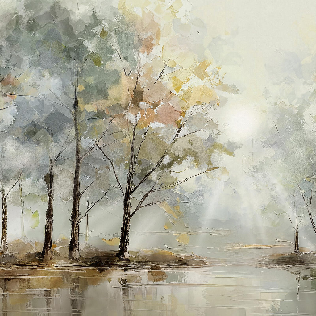 Large Framed Modern Nature Landscape Wall Art, 60x30 Inch
