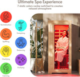 ENSTVER Infrared Wood Sauna 5.4Ft 1 Person