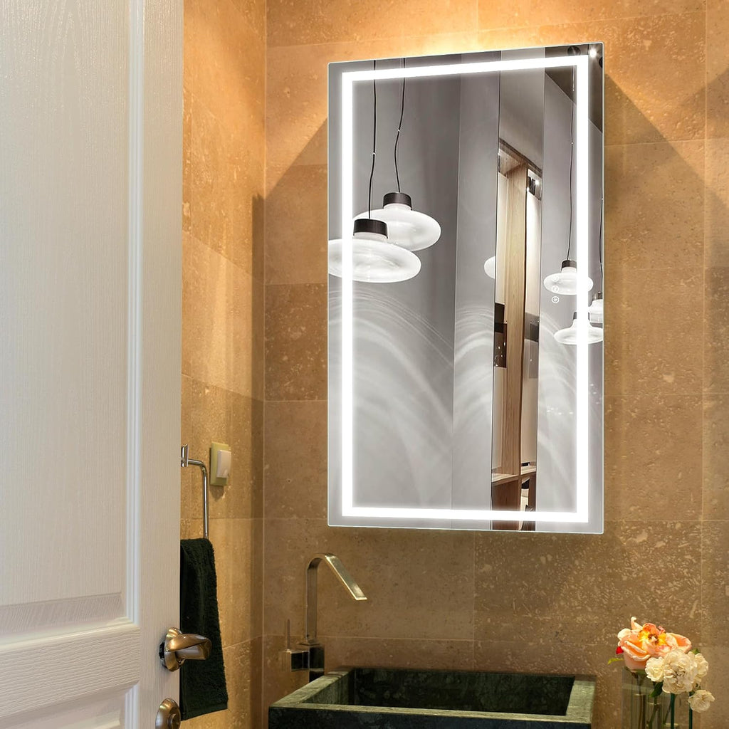 72" x 36" Bathroom Mirror with Lights, Anti-Fog Vanity Mirror with 3 Color Temperatures (3000K/4000K/6500K) &