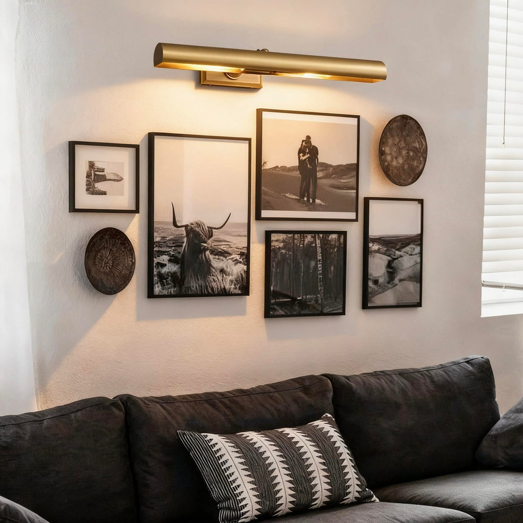18 inch Brass Picture Light Hardwired Picture Light Library Light