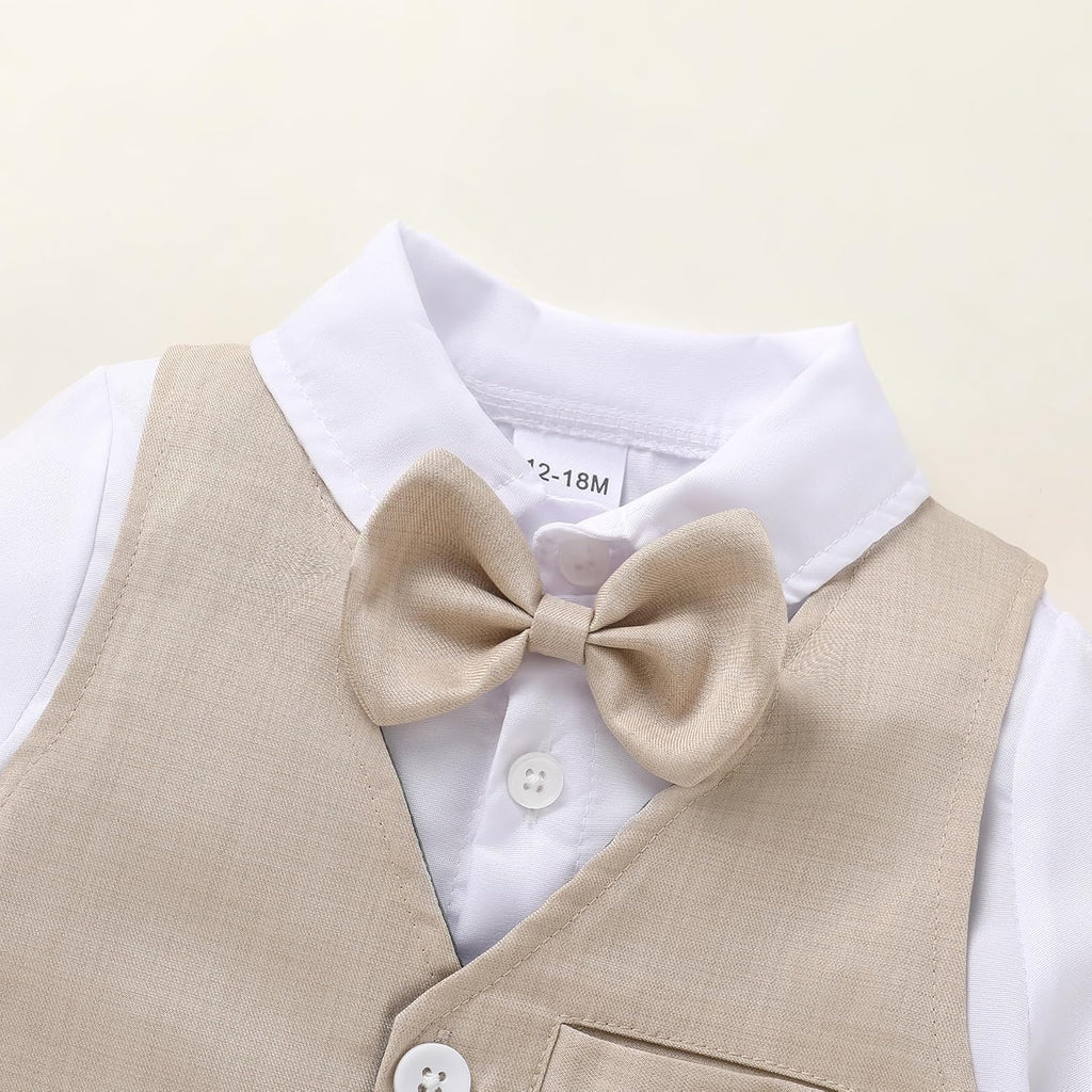 Toddler Boy Suit Formal Outfit Wedding Clothes Set