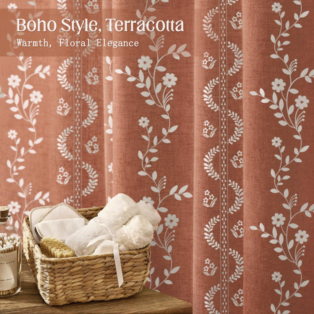 Boho Terracotta Vintage with Tassels 72 x 72 Inch