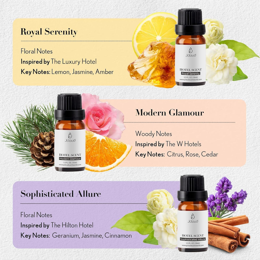 Hotel Diffuser Oils Set, Top 6 Luxury Hotel Inspired, 6x10mL | Essential Oils for Diffuser , Pure Aromatherapy