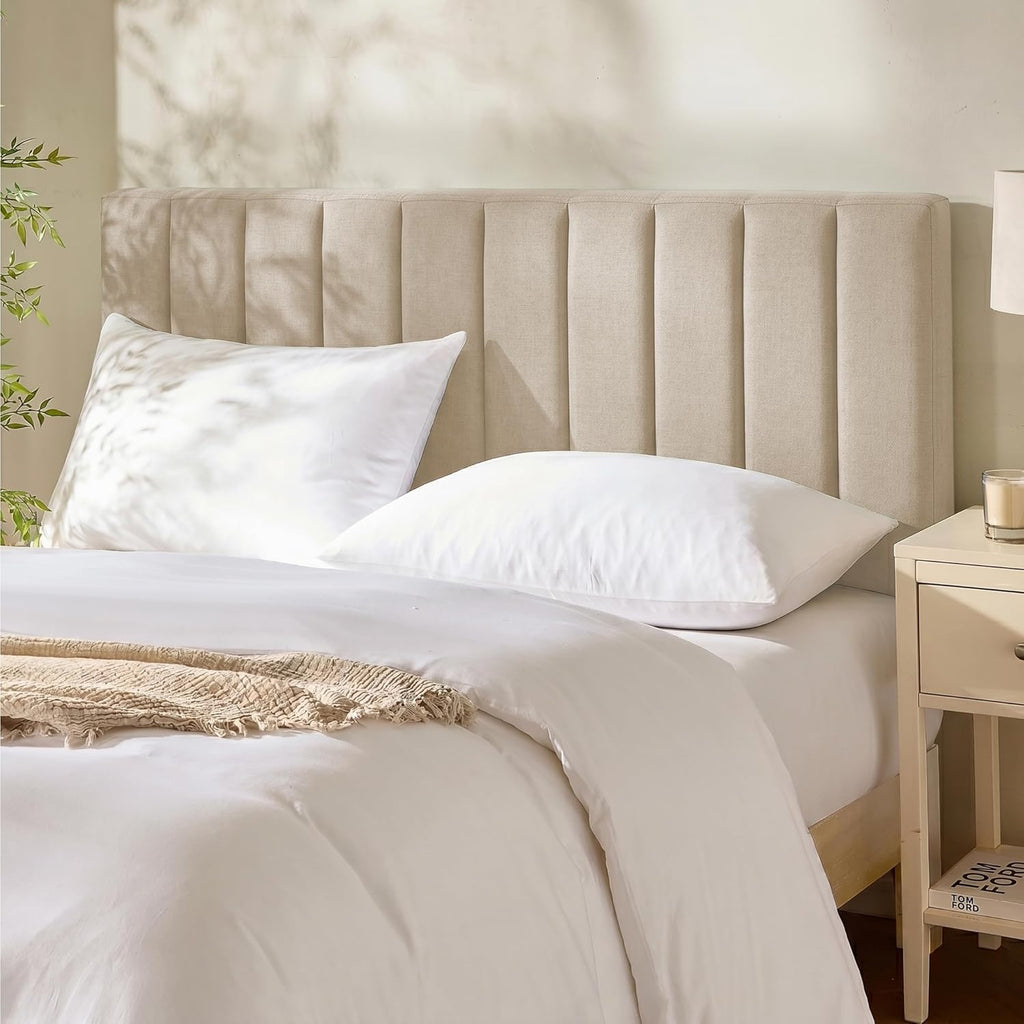 Upholstered Queen Headboard - Easy Assemble Channel Stitched Headboard Queen - Wall Mounted Headboards with 3D
