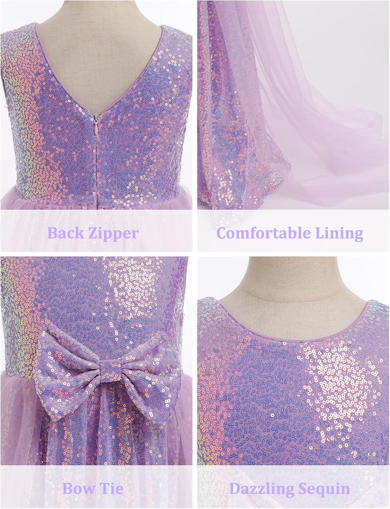 Sequin Dresses Sparkly Tulle Birthday Princess Pageant Graduation Party Dress
