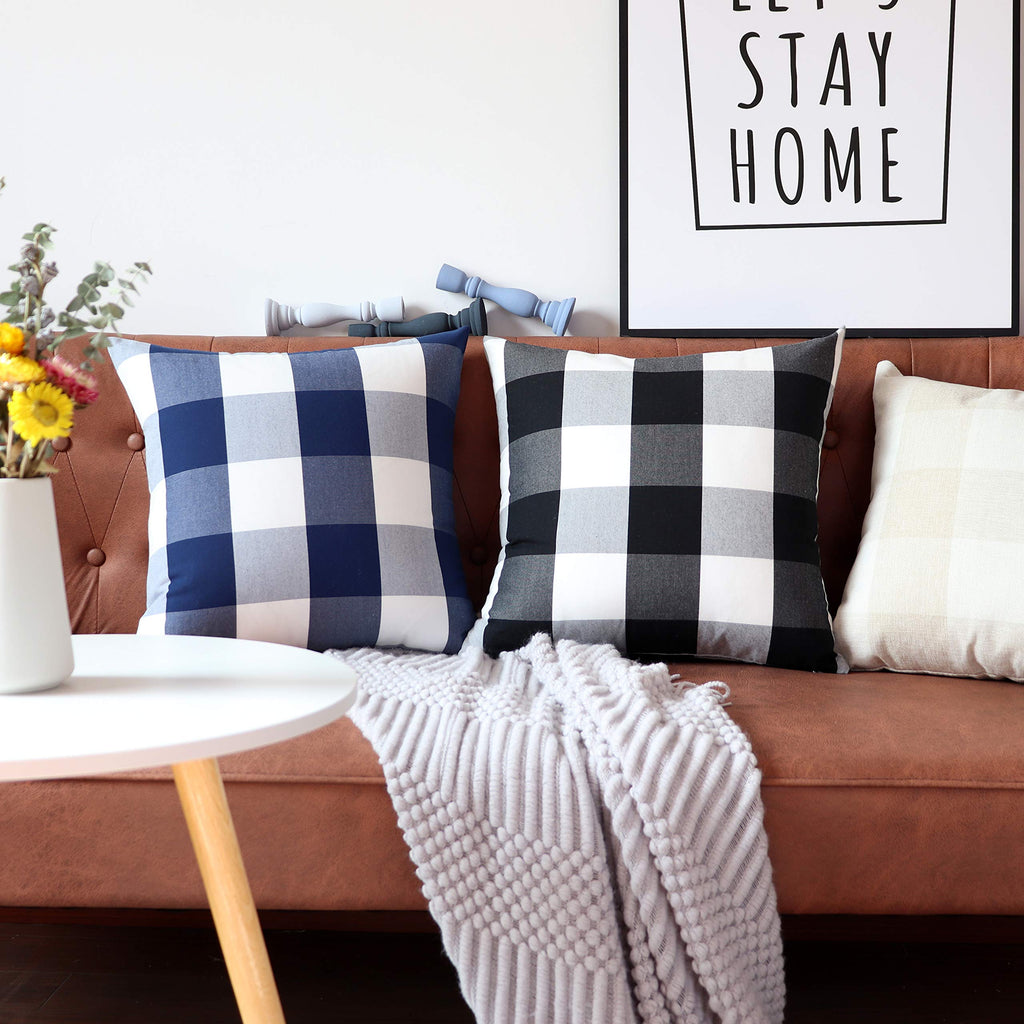 Buffalo Check Plaid Throw Pillow Covers Outdoor 20 x 20