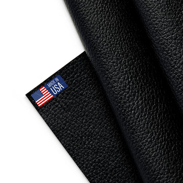 Upholstery Faux Leather, Outdoor Boat Automotive, DIY and Crafting Pleather - Individual 1 Yard Cut 36"x54" (Black)