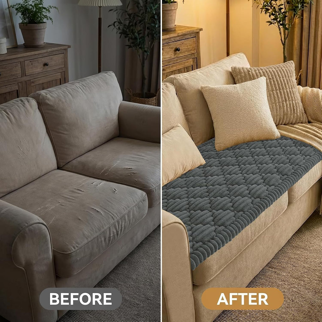 Couch Cover for Dogs Washable, Non Slip Fuzzy Pet Sofa Protector