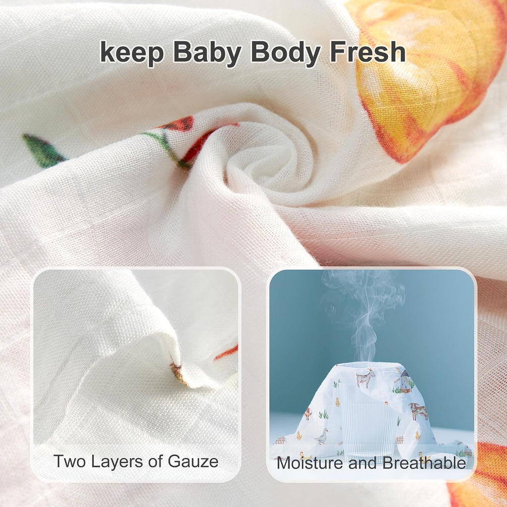 Muslin Swaddle Blankets, Baby Receiving Blanket