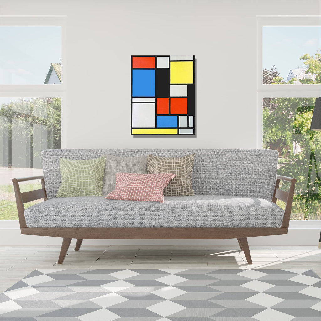 Composition with Red, Blue and Yellow by Piet Mondrian, Canvas Print