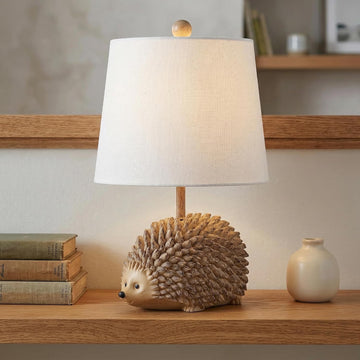 Hedgehog Table Lamp.Resin Woodland Animal Accent Lamp