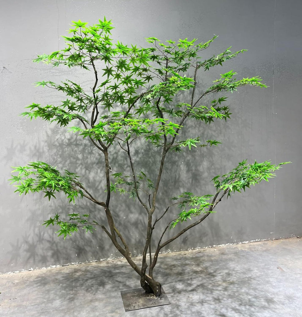 Large Artificial Green Japanese Maple Tree, Faux Maple Plant, Realistic Floor Standing Fake Tree Home Office, Indoor