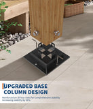 10x13 ft Outdoor Metal Pergola, Aluminum Pergola Gazebo with Adjustable Canopy & Reinforced Frame