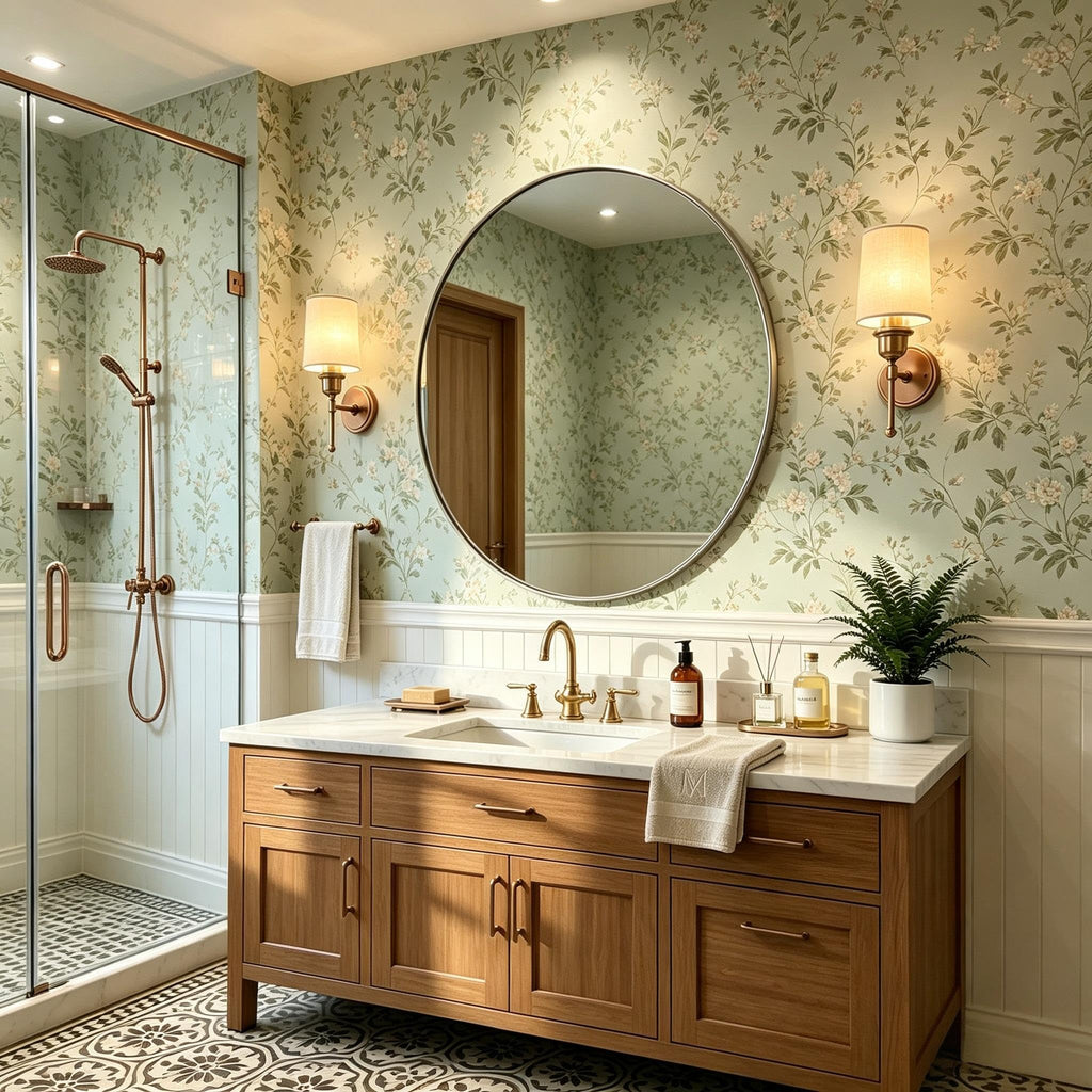 Champagne Bronze Mirrors, Large Round Mirror, 40 Inch