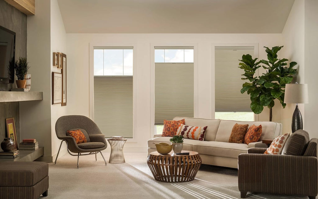 Top Down Bottom Up Cordless Cellular Shades, 23" W x 48" H, Brown