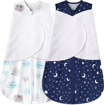 Sleep Sack Baby Swaddle, Way Adjustable Wearable Blanket,100% Rayon Cotton Swaddling sleeping