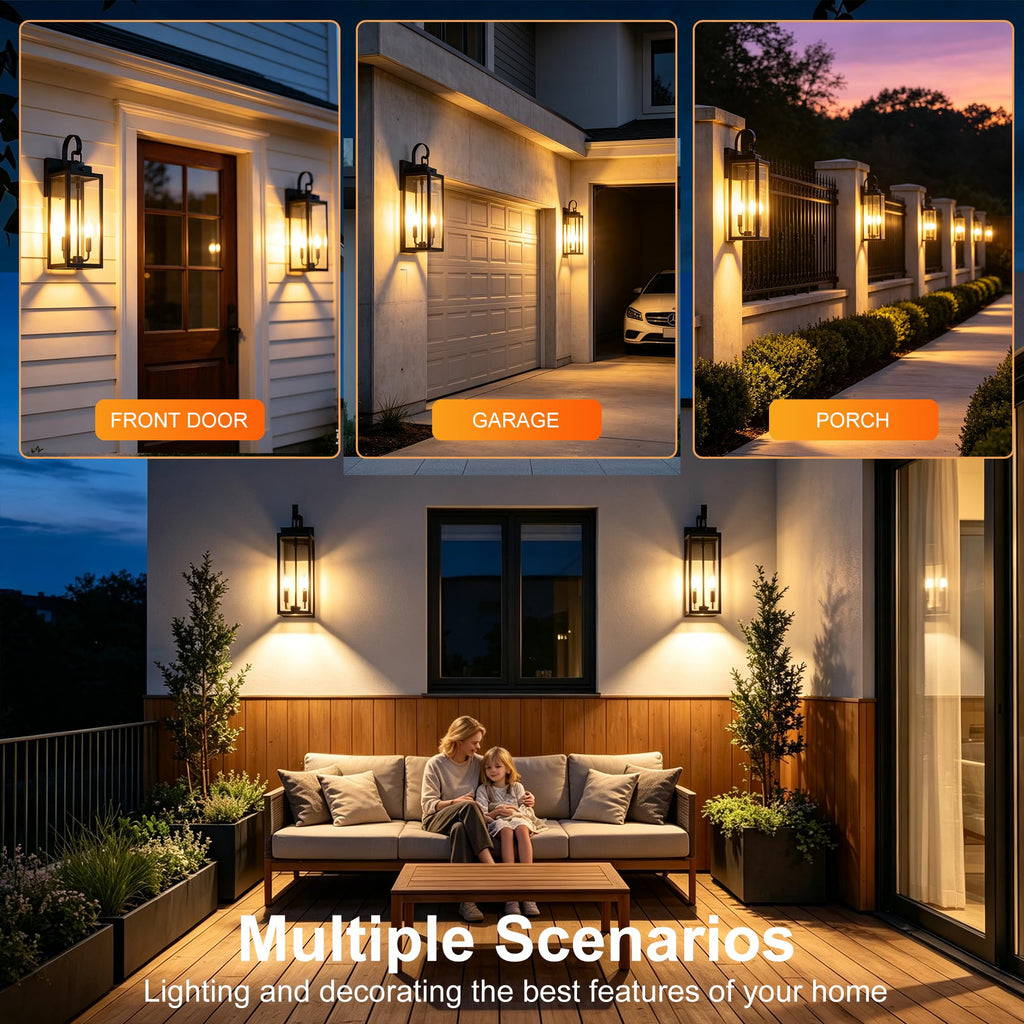20 Inch Motion Sensor Dawn to Dusk Outdoor Sensor Light Fixture Anti-Rust Exterior Wall Lighting Waterproof Outdoor