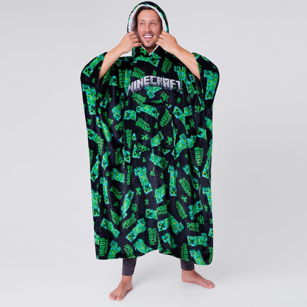 Hoodie Blanket for Men and Teenagers - Cosy Oversized Fleece Hoodie One Size Sherpa Hood - Gifts for Men