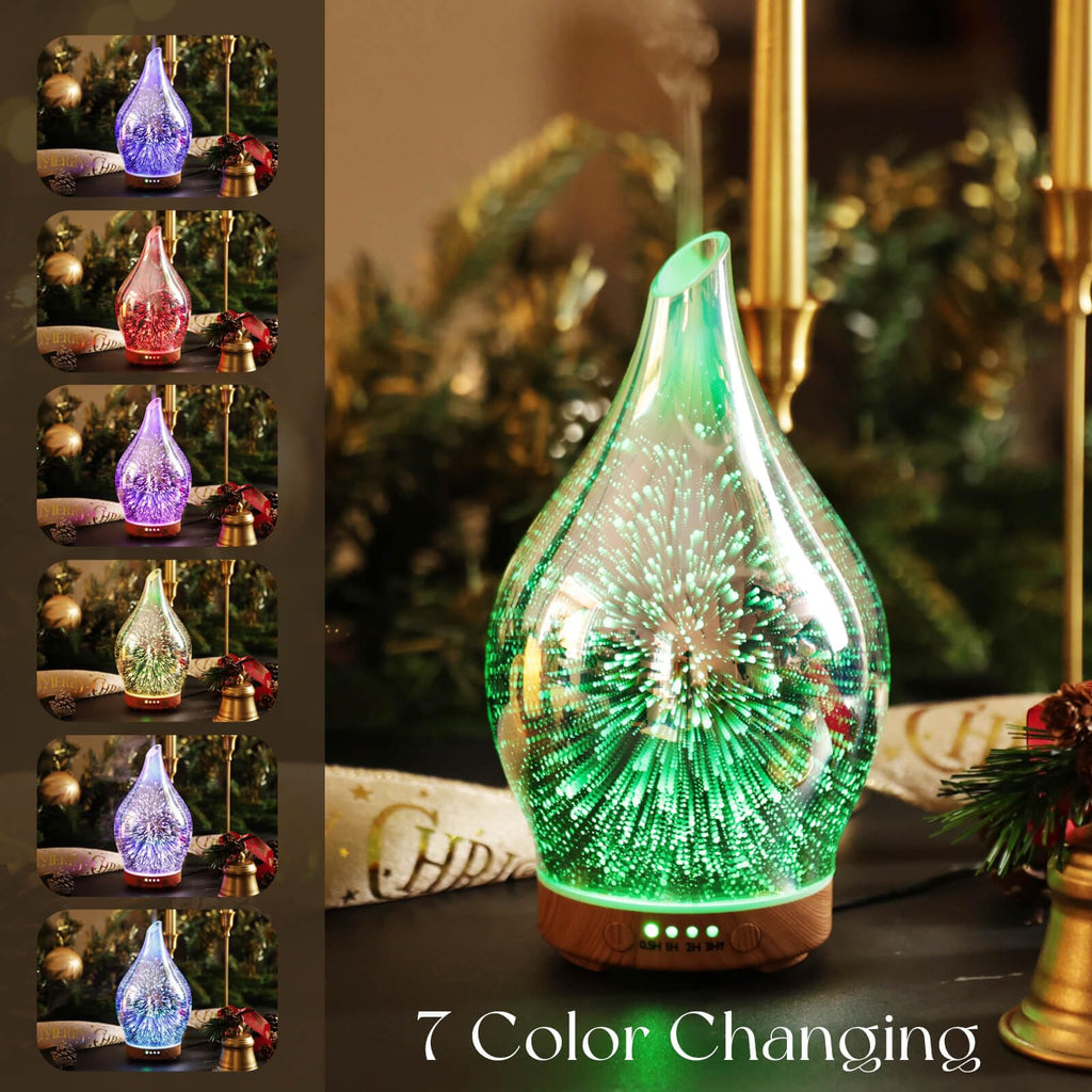 Essential Oil Diffuser 150ml Handmade Glass Diffuser 6H Runtime