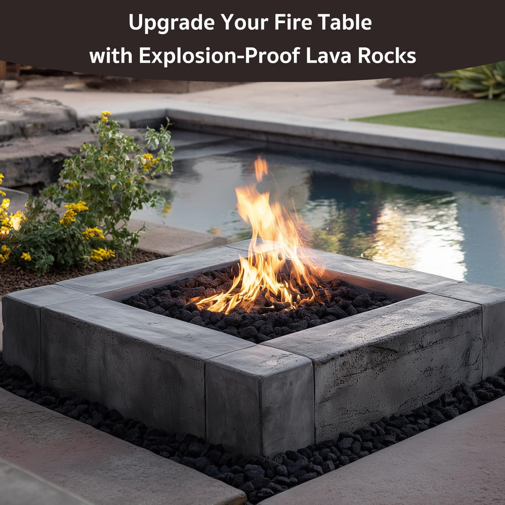 Small Lava Rocks for Fire Pit, 10lb, 0.8-1.2 inch, Black