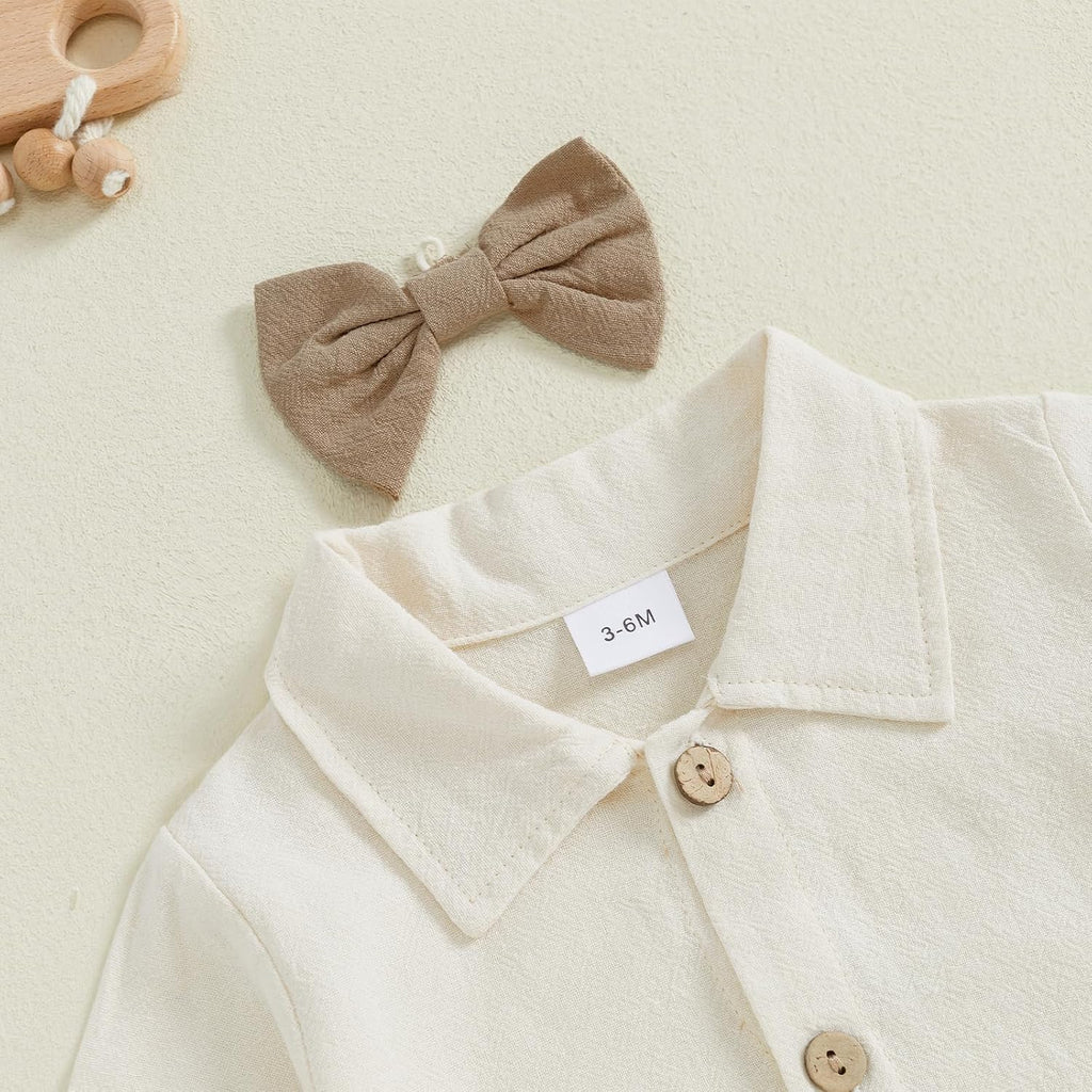 Baby Boy Gentleman Wedding Outfit Dress Romper Suspender Pants