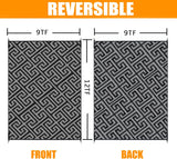 Outdoor Rugs Reversible Waterproof Mat Plastic Straw Rug with Corner Loops & Stakes Non-Fading RV Ca