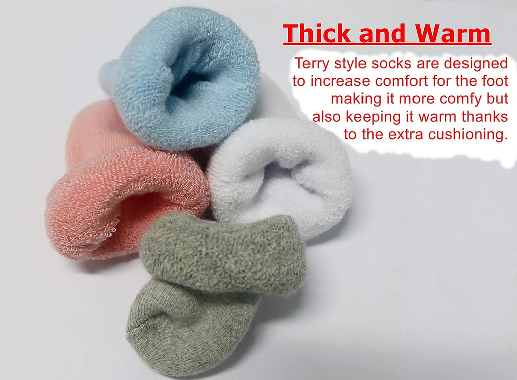 Baby Socks Soft Terry Turn Cuff For Newborns