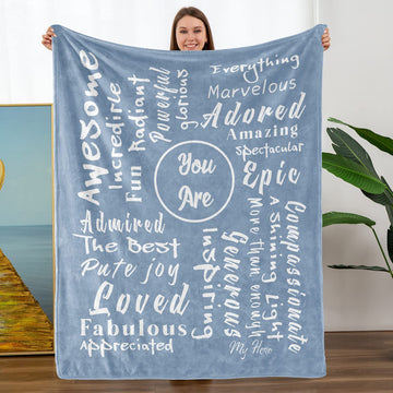 Inspirational Gifts for Women/Men, Cozy Blankets for Women, You are Awesome Gifts for Men/Women Friends(Sympathy