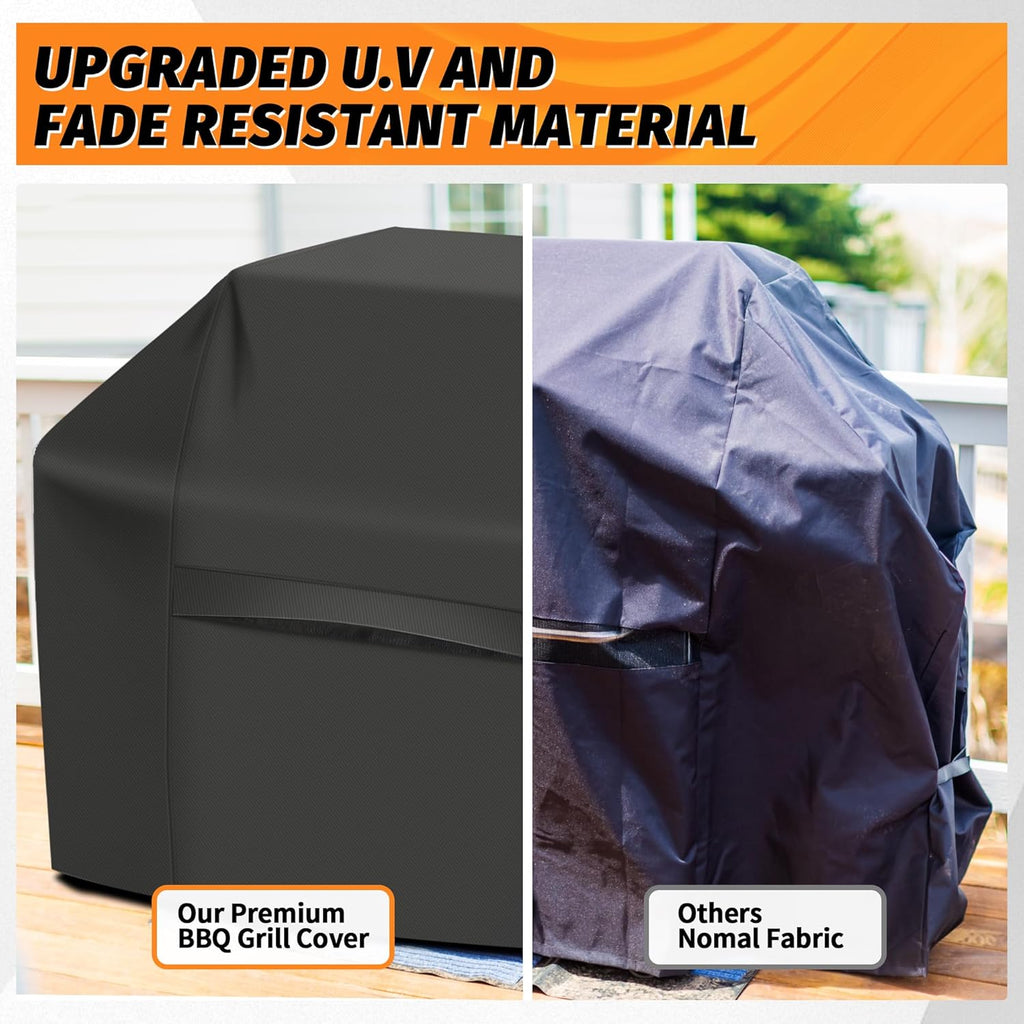 ICOVER Grill Cover 82 Inch, BBQ Grill Cover for Outdoor Grill, 600D Heavy-Duty Waterproof BBQ Cover, Large Barbecue