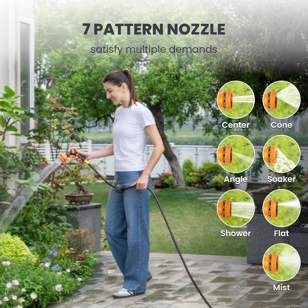 Retractable Garden Hose Reel 5/8"115FT Wall Mount Auto Rewind | Any Length Lock,Auto Rewind System,180° Swivel