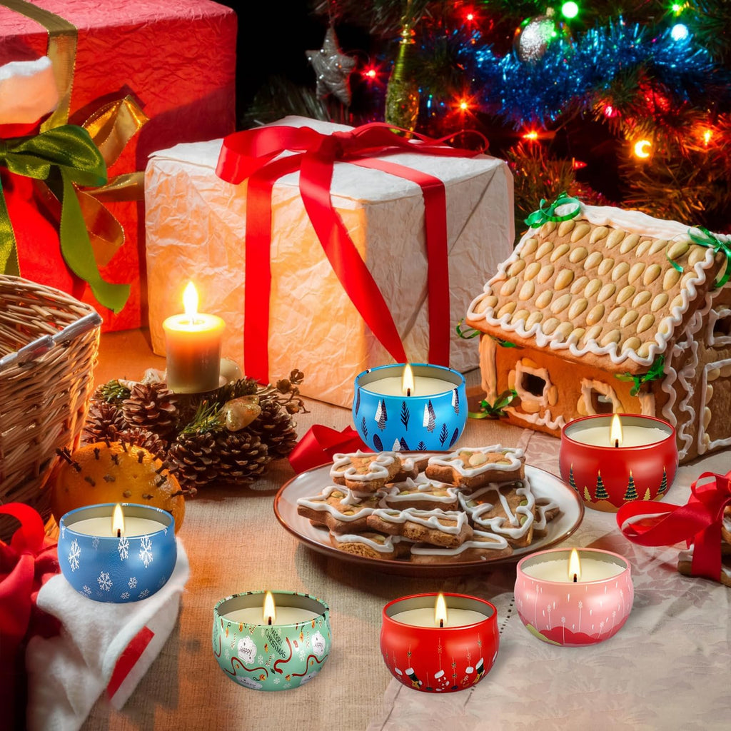 24 Pack Christmas Scented Candles, Soy Wax Gift Set