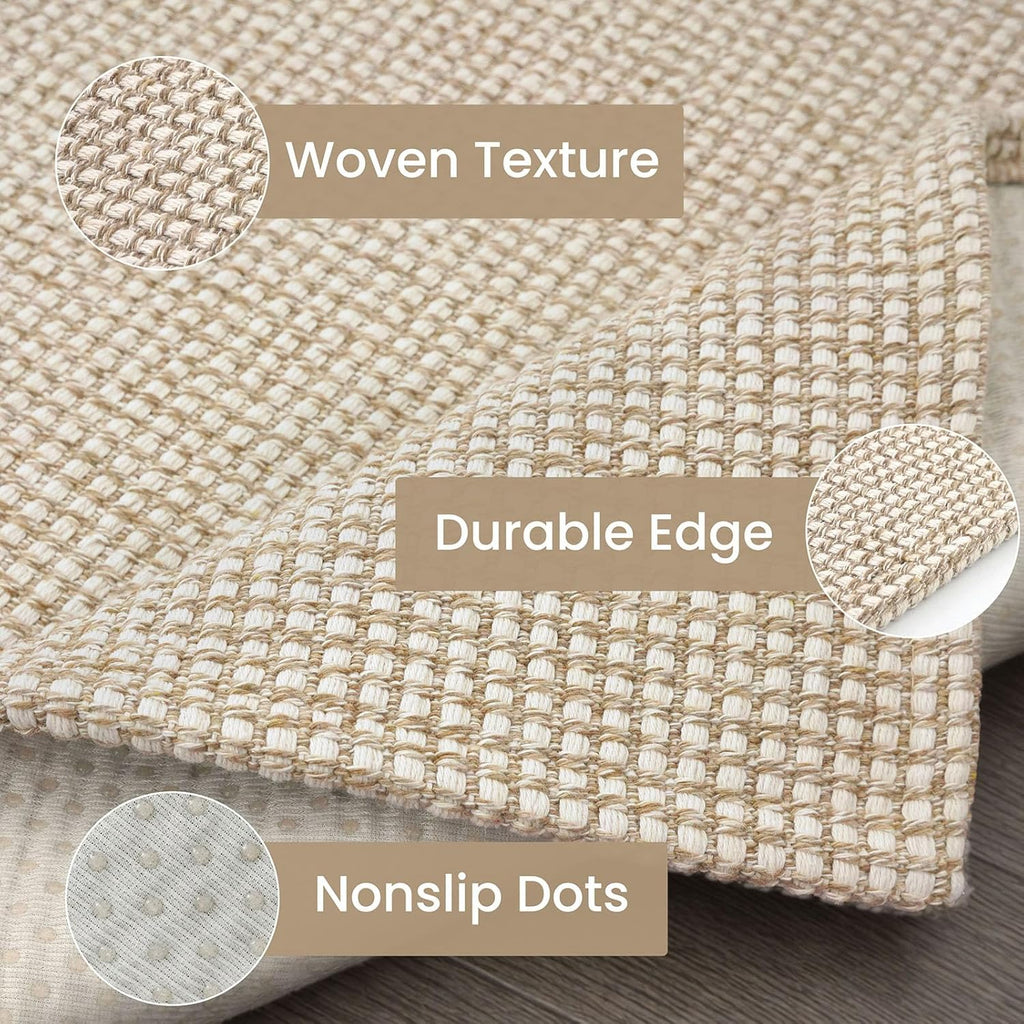 Washable Runner Rug 2x6 Non Slip Runners s Entryway Runner Indoor, Kitchen Rugs Woven Cotton Floor Carpet Hall