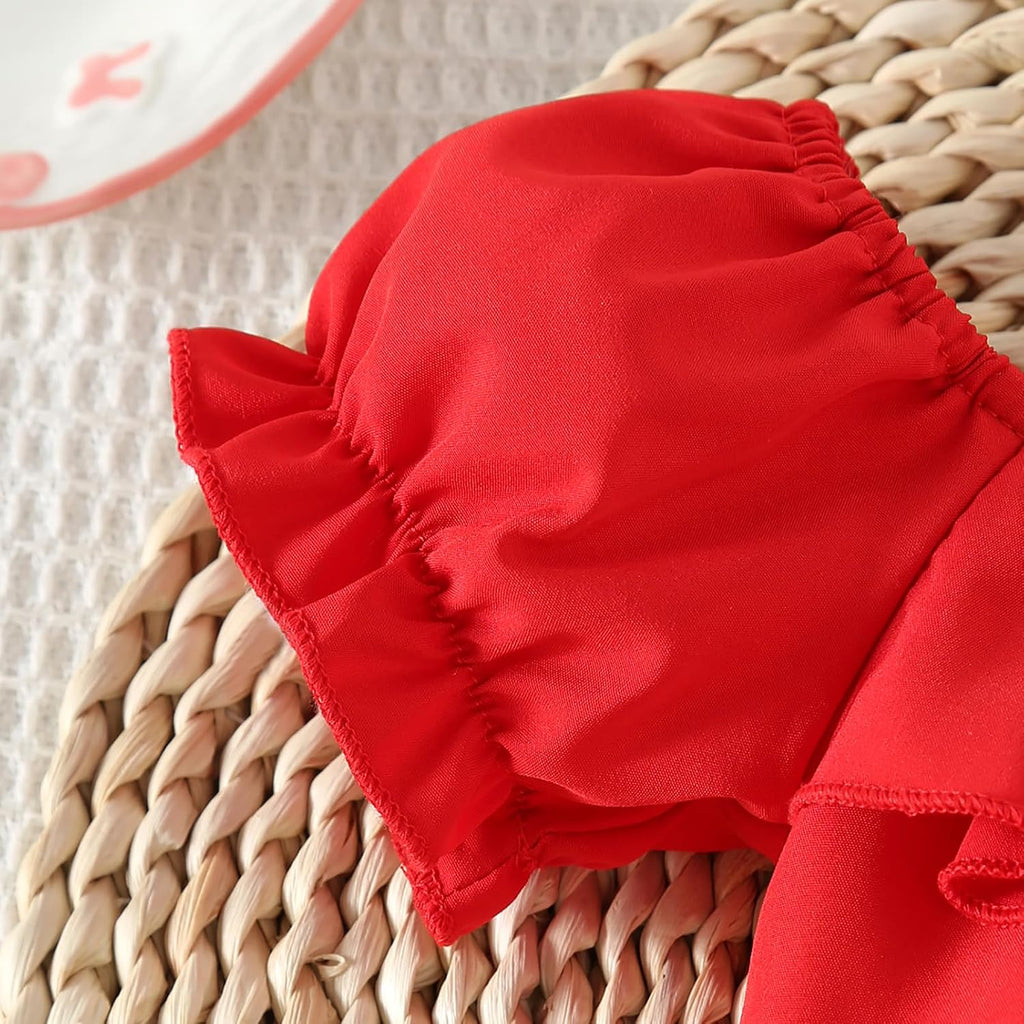 Toddler Baby Girls Summer Clothes Outfits Ruffle Camisole Tops and Denim Shorts Set - for Girl