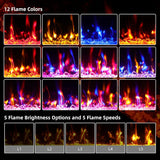 2025Upgraded 72” Recessed and Wall Mounted Electric Fireplace