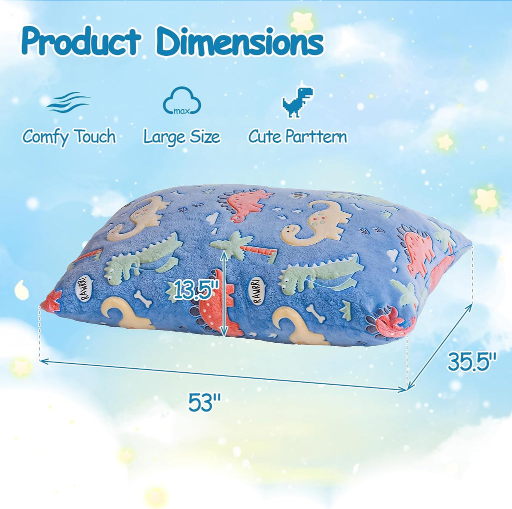 Kids Bean Bag Chair Bed, 3 in 1 Memory Foam Filled Bean Bag Sofa with Removable Cover for Playroom Daycare Bedroom