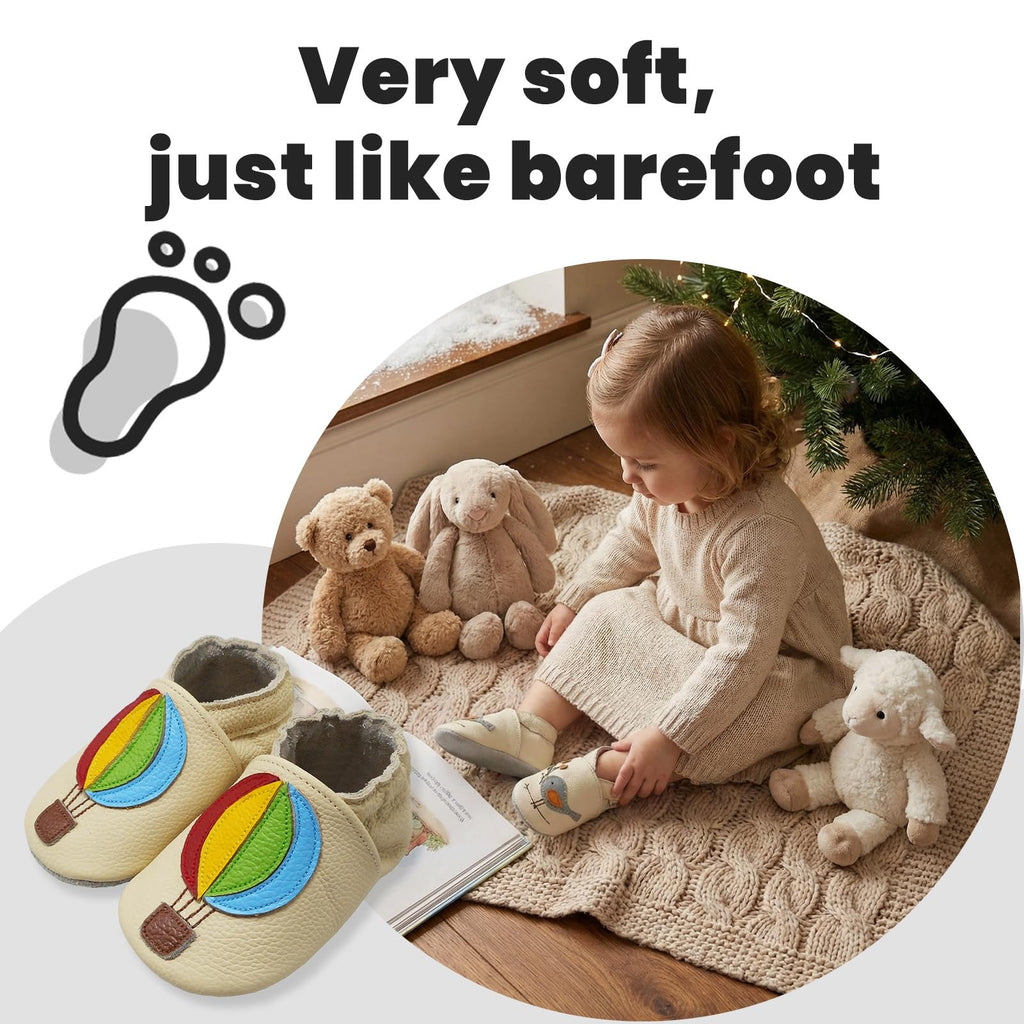 Baby Moccasins Soft Sole First Walking Shoes(, Beige)