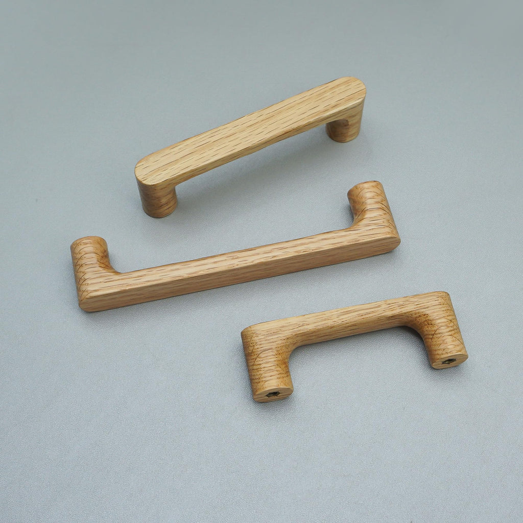 6 Pack White Oak Wood Drawer Pulls Handes Rustic Cabinet Pulls Handles Wood Dresser Knob Kitchen Furniture Hardware