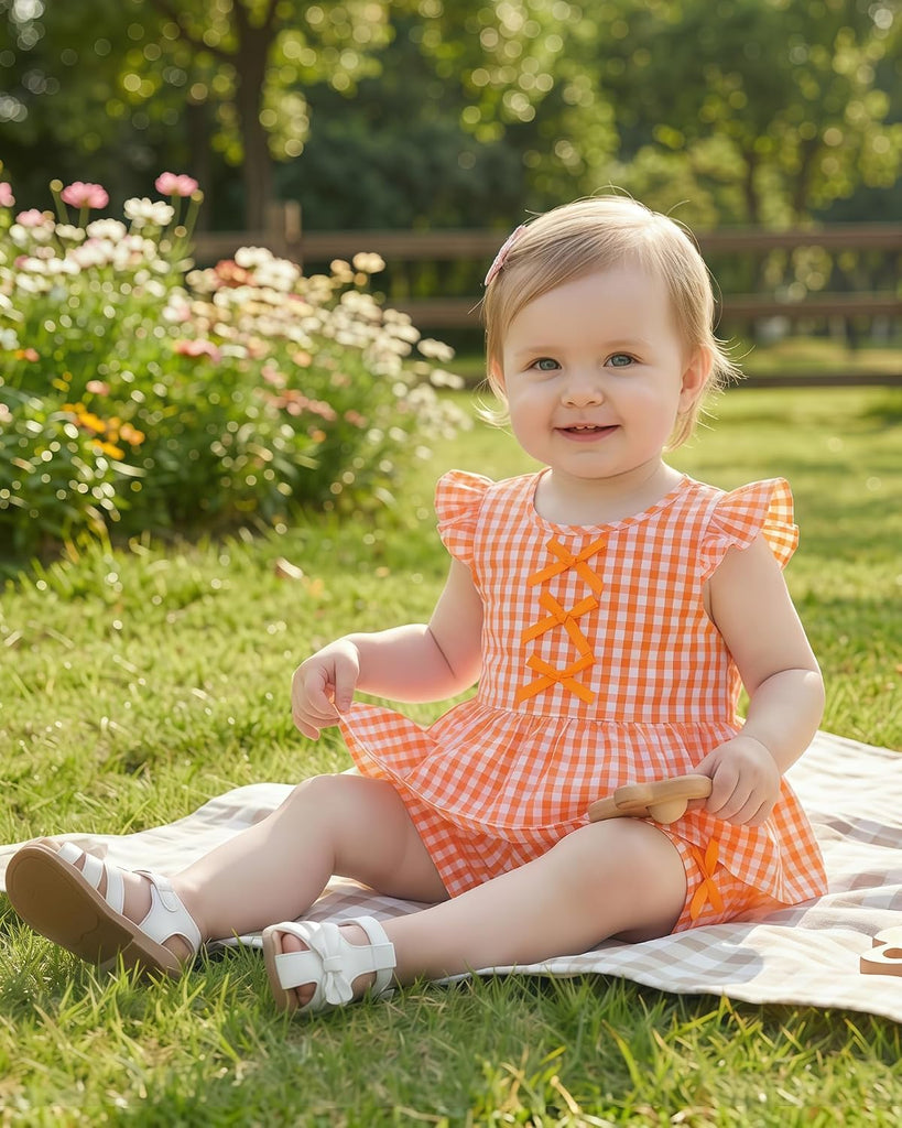 Toddler Baby Girl Summer Clothes Cotton Ruffled Sleeve Shirt Tops and Shorts Set Outfits