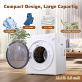 Portable Dryer for Clothes 1500W, 110V Laundry Dryer with Stainless Steel Tub, 4 Drying Mode, Portable Dryers for