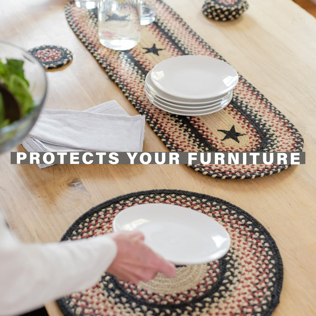 Gloucester Jute Braided Placemats, Rect 13x19 Set of 4