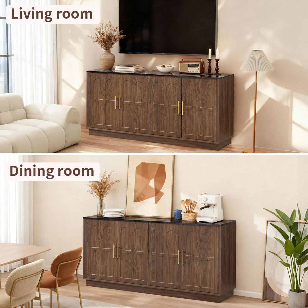 66.5" Sideboard Buffet Cabinet with Storage, Modern Credenza