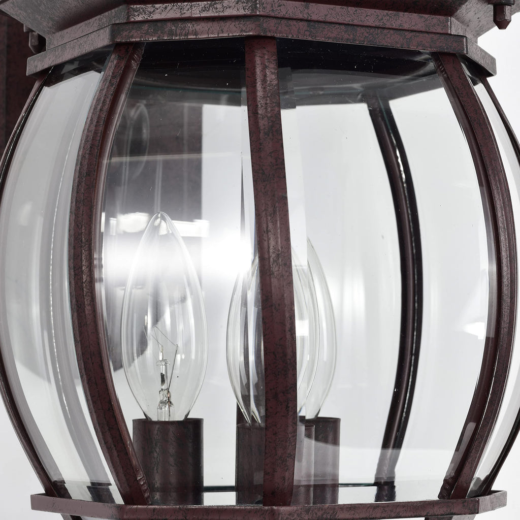 60/892 Traditional Three Light Outdoor Wall Mount from Central Park Collection in Bronze/Dark Finish