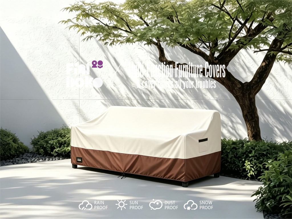 3-Seater Outdoor Sofa Cover, 76Wx32Dx31H inches Outdoor Furniture Covers Waterproof, 100% Waterproof Heavy Duty Patio