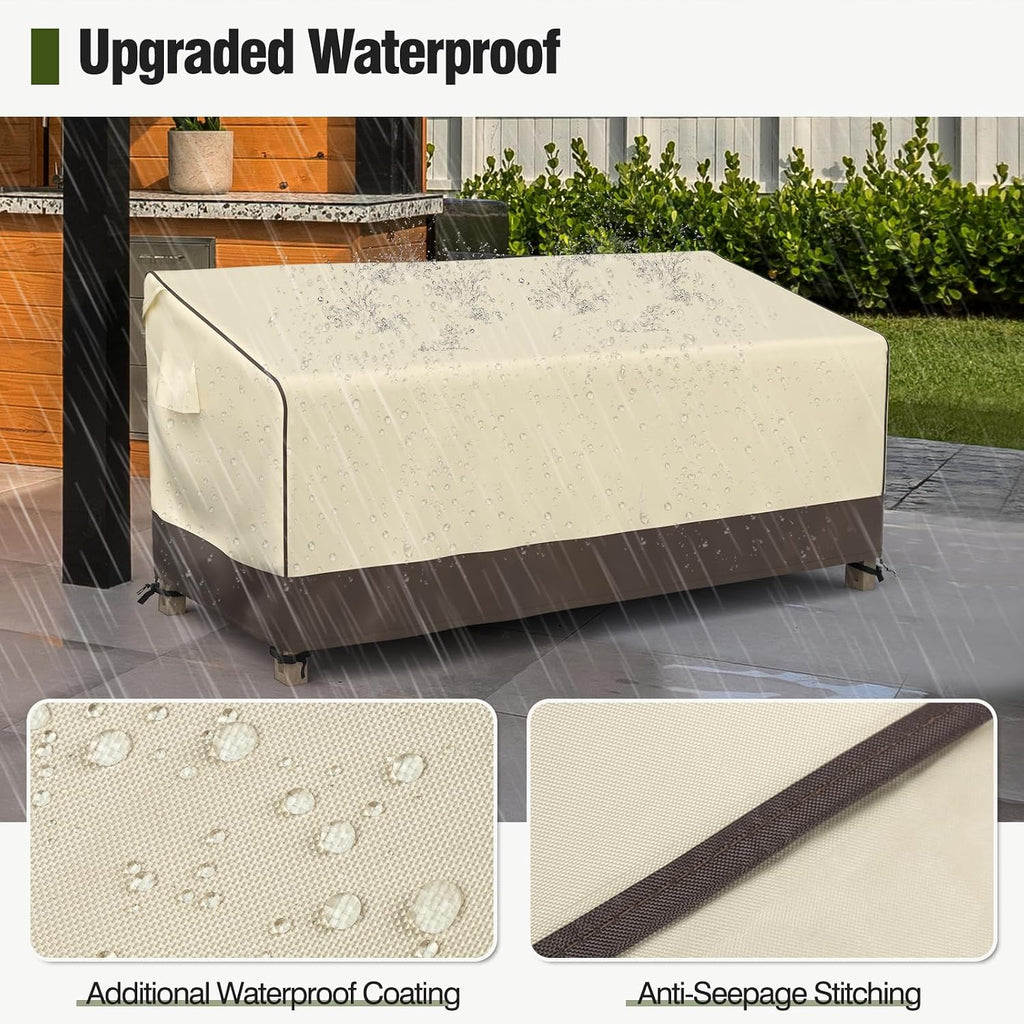 3-Seater Outdoor Couch Cover Waterproof, 80 Inch Patio Furniture Covers Waterproof with All Weather Protection, Heavy
