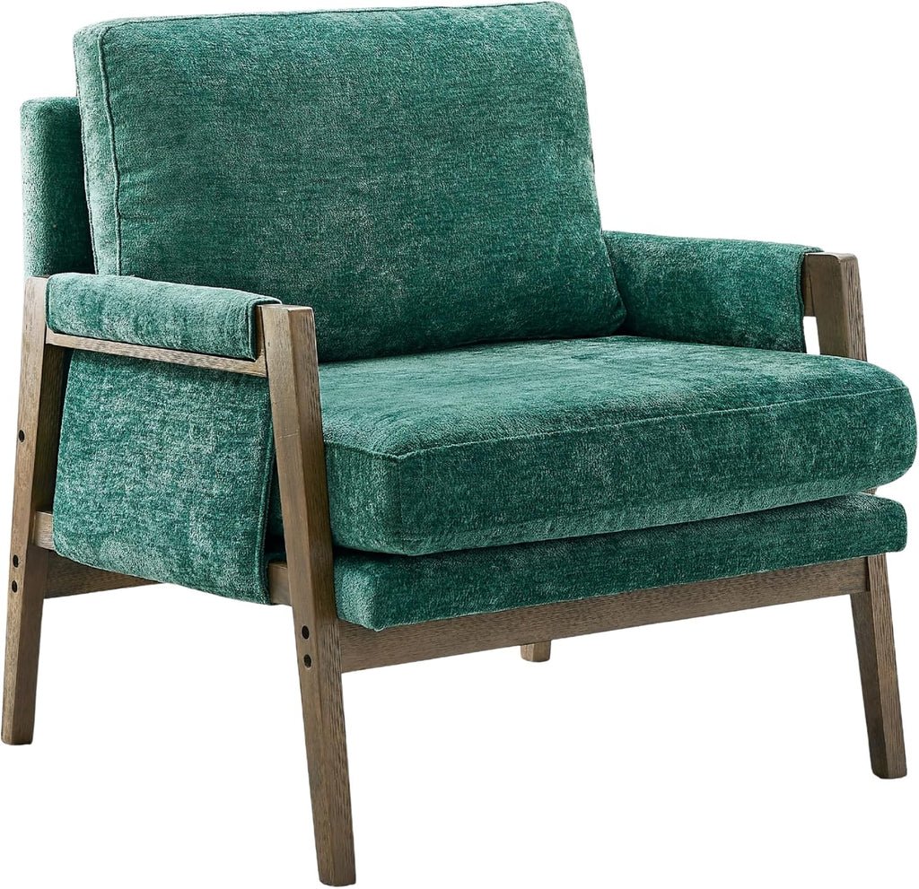 Kelly Mid-Century Modern Accent Armchair, Green