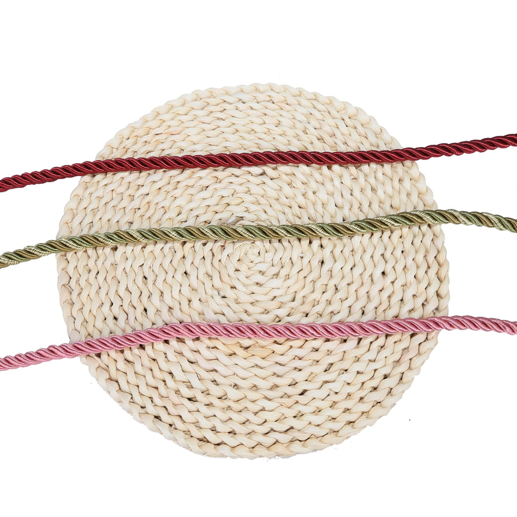 M Twisted Cord Trim Rope(Wine) - 10 Yards 8m