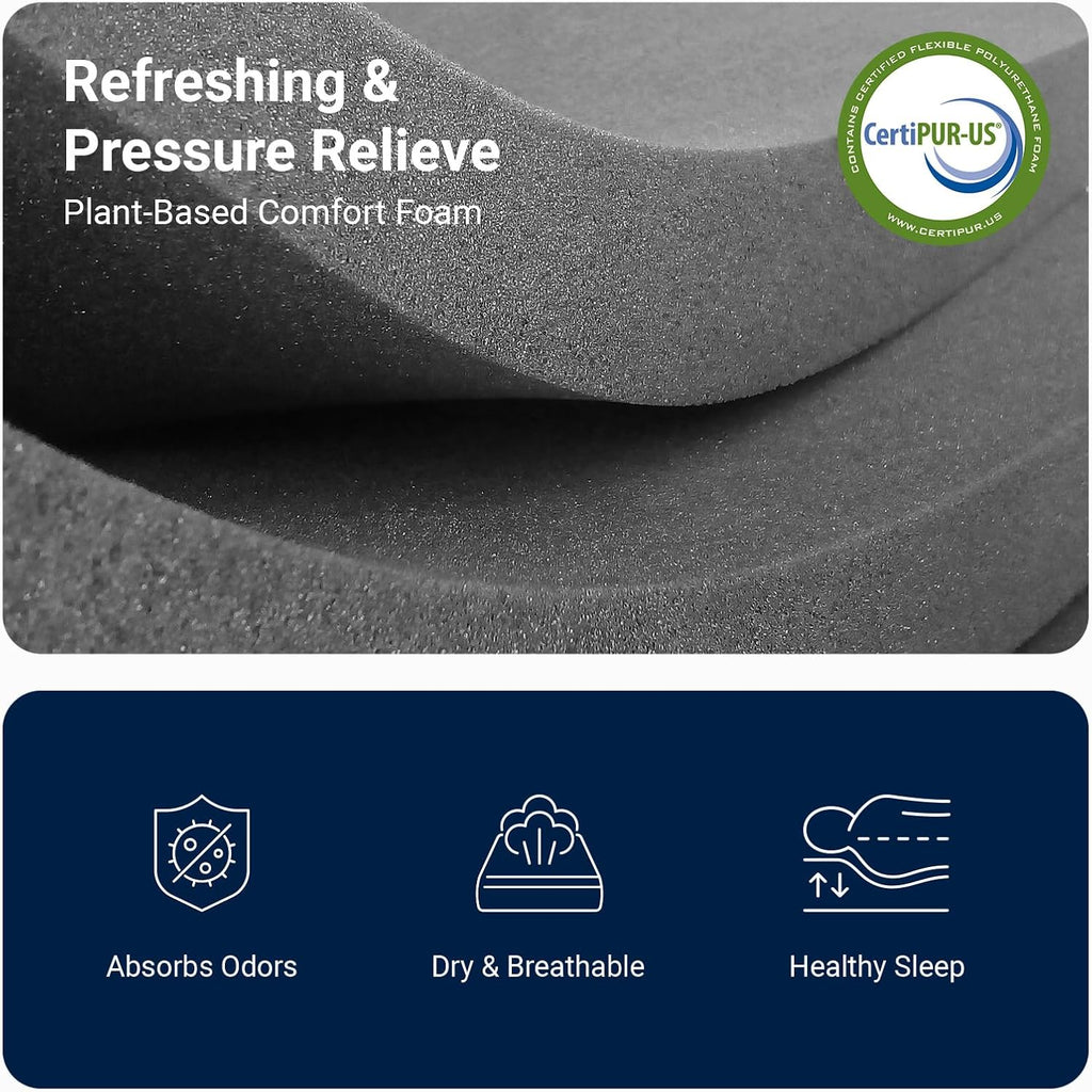 Queen Mattresses, 10 Inch Queen Size Mattress with Gel Memory Foam for Cool Night & Pressure Relief, Bed Mattress in
