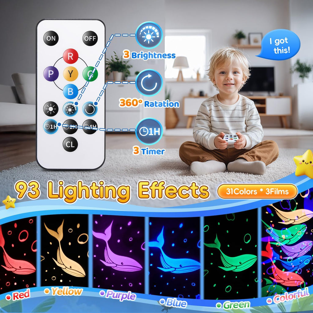 Sensory Toys for Kids with Autism 31 Colors Kid Night Light Projector