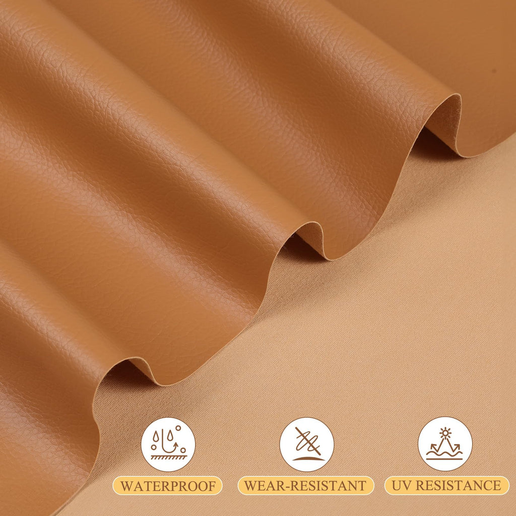 Faux Leather 0.7mm Upholstery Fabric by the Yard 10 Yard Camel