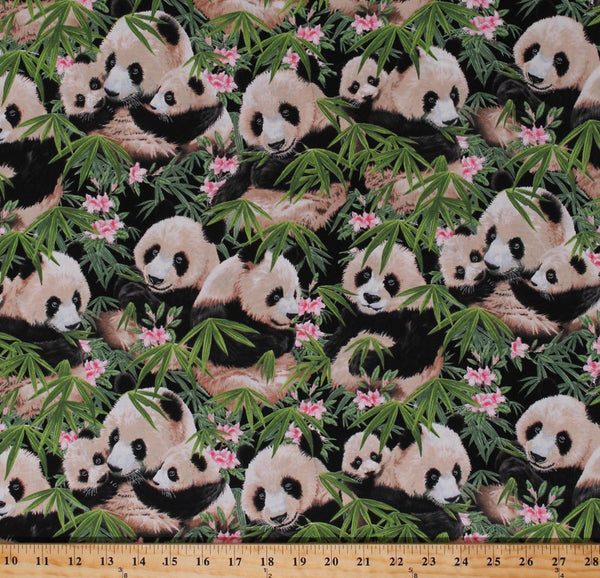 Cotton Giant Pandas Panda Bears Baby — Fabric | Casa Home Living
